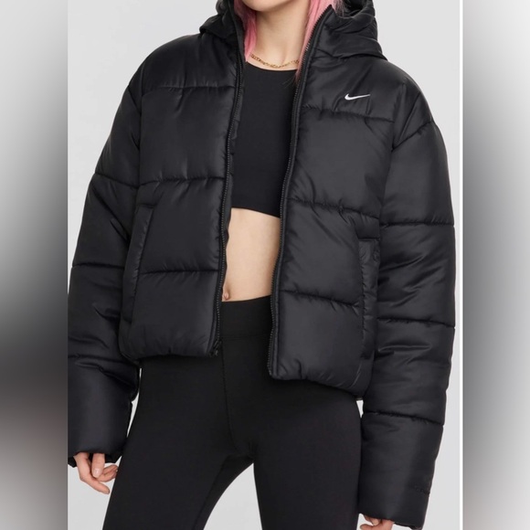 Nike Sportswear Classic Puffer Jacket Therma-FIT Loose Hooded Jacket Wmn's Sz M - Picture 1 of 11